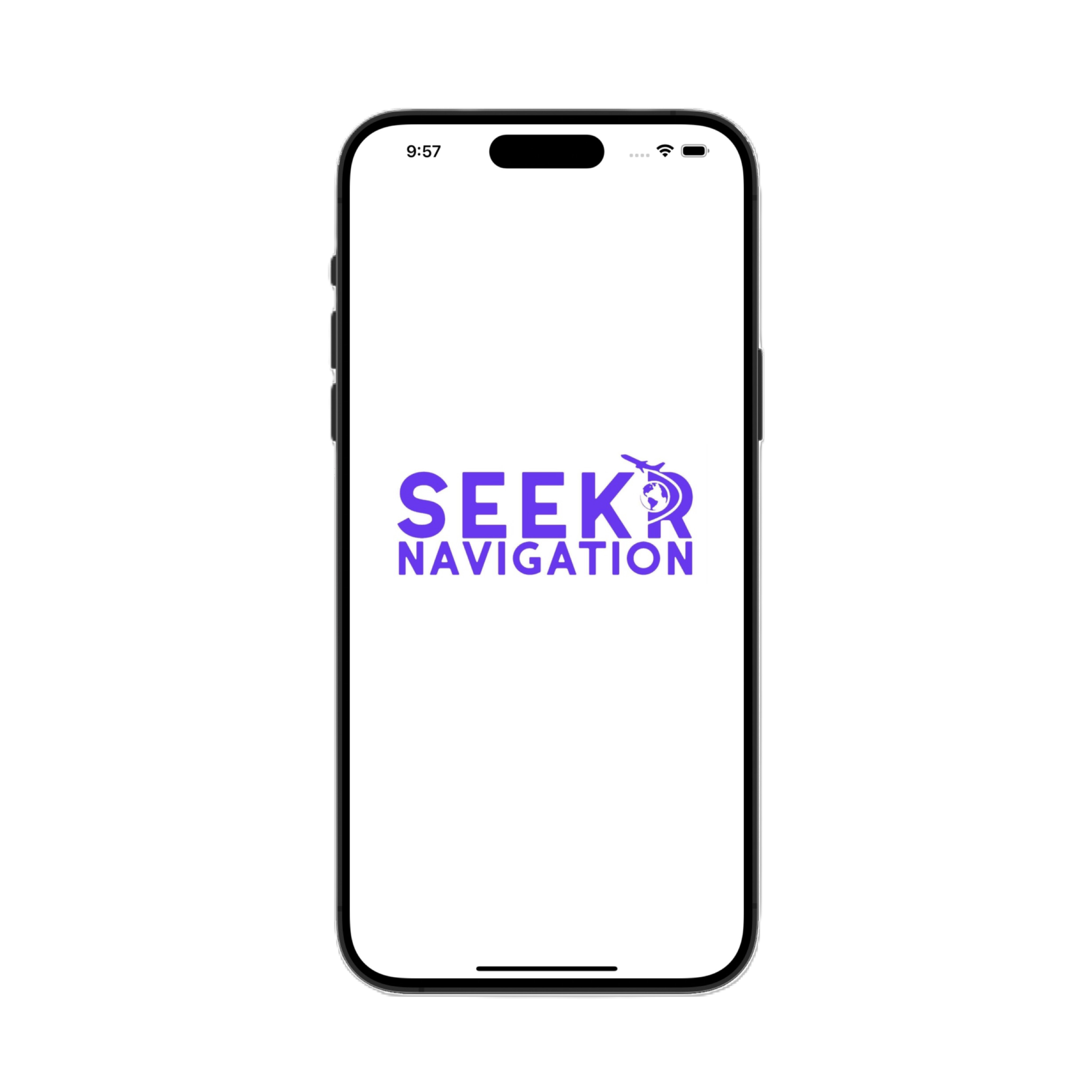 iPhone app with Seekr Navigation logo